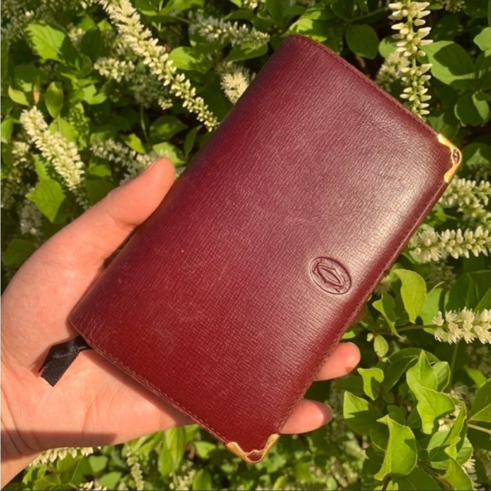 CARTIER TRIFOLD WALLET - burgandy